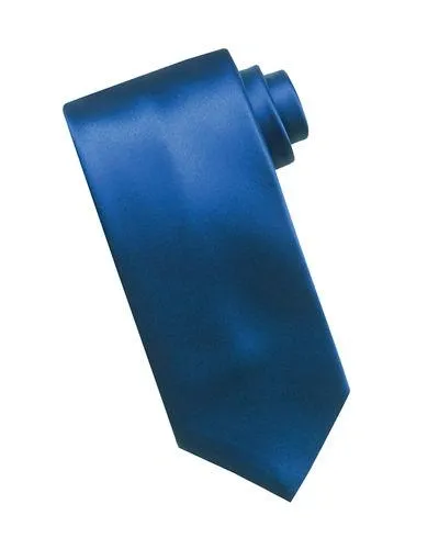 Stefano Ricci Solid Silk Satin Tie In Navy