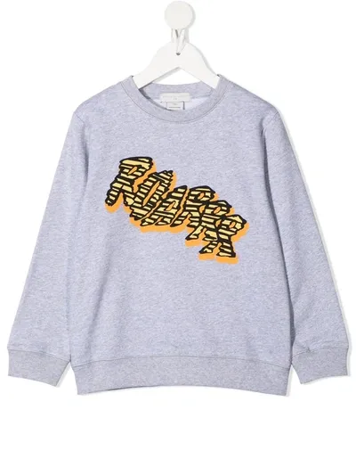 Stella Mccartney Roarrr-print Organic-cotton Sweatshirt In Thunder