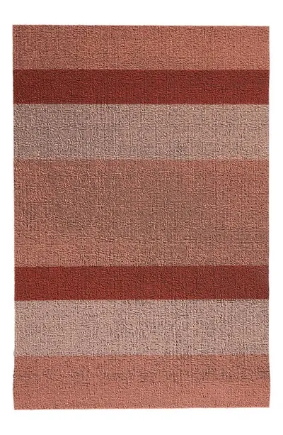 Chilewich Bold Stripe Shag Utility Mat, 24 X 36 In Peach