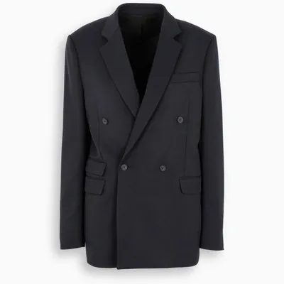 Stella Mccartney Ink Double-breasted Blazer In Blue