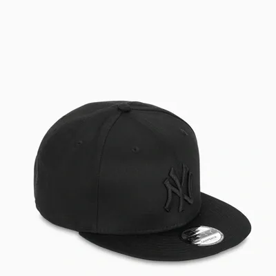 New Era Black Ny Five Panel Cap