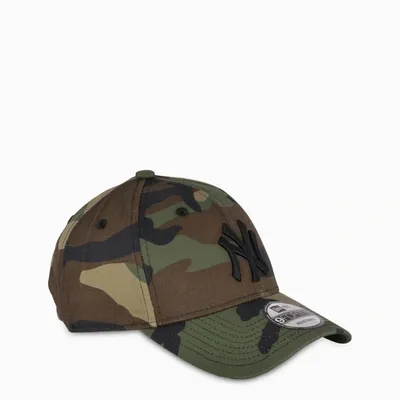 New Era Camou Ny Cap In Green