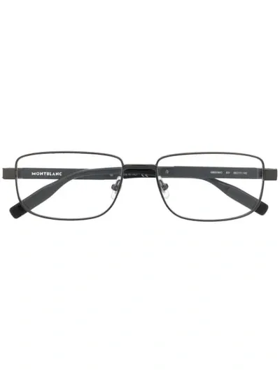 Montblanc Square Frame Glasses In Black