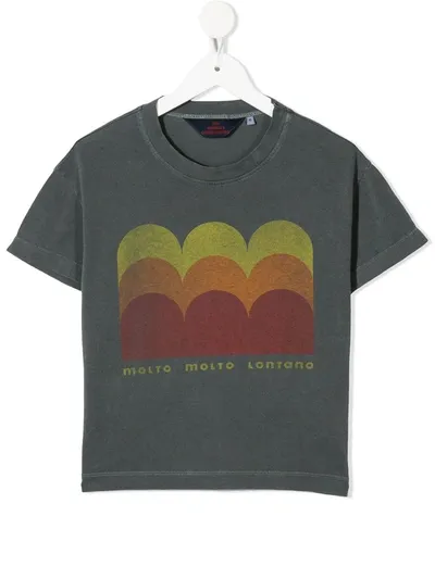 The Animals Observatory Kids' Logo-print Cotton T-shirt In Grey