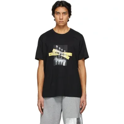 Givenchy Headquarter Logo-print Cotton-jersey T-shirt In Black