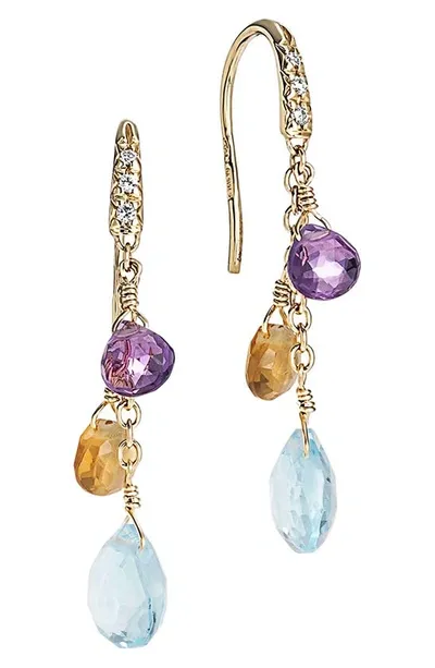 Marco Bicego Women's Paradise 18k Yellow Gold & Mixed-stone Short Drop Earrings In Yellow Gold Multi