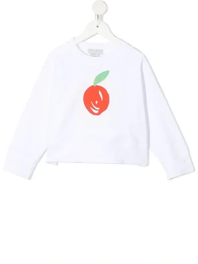 Stella Mccartney Teen Clementine Print Sweatshirt In White