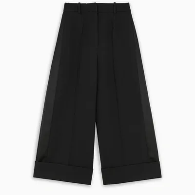 Alexander Mcqueen Black Wide Leg Trousers