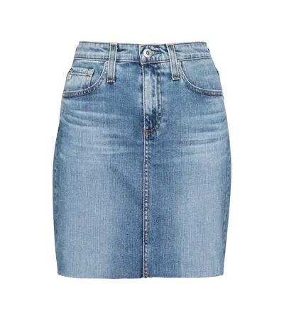 Ag Erin High-rise Denim Miniskirt In Sincerely