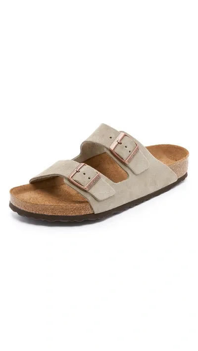 Birkenstock Arizona Sandals In Light Grey In Taupe