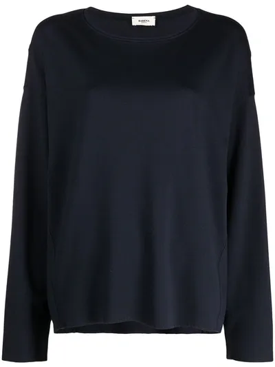 Barena Venezia Long-sleeved Slouchy Jersey Top In Blue