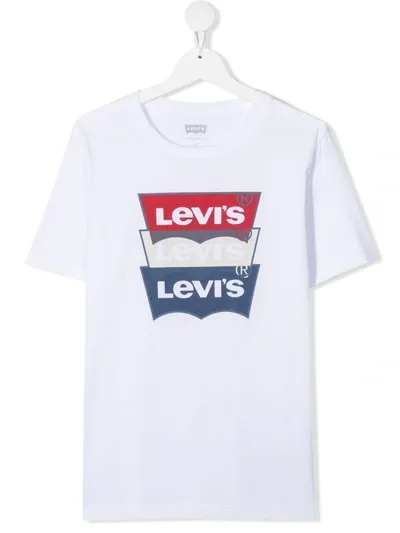 Levi's Teen Logo Crew-neck T-shirt In White