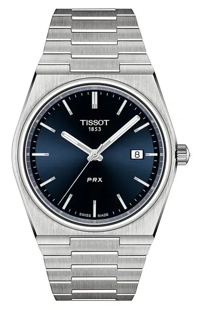 Tissot 【2021年新品】瑞士天梭prx系列日期显示石英男士手表 In Blue