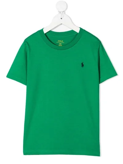 Ralph Lauren Kids' Polo Pony Embroidered Cotton T-shirt In Green