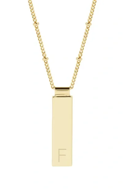 Brook & York Maisie Initial Pendant Necklace In Gold F