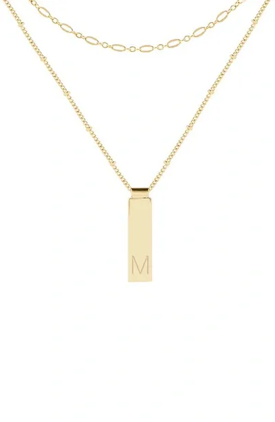 Brook & York Maisie Set Of 2 Initial Layering Necklaces In Gold M