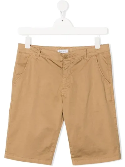 Paolo Pecora Kids' Cotton Chino Shorts In Neutrals