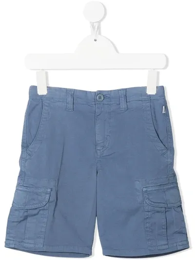 Il Gufo Kids' Multi-pocket Bermuda Shorts In Blue