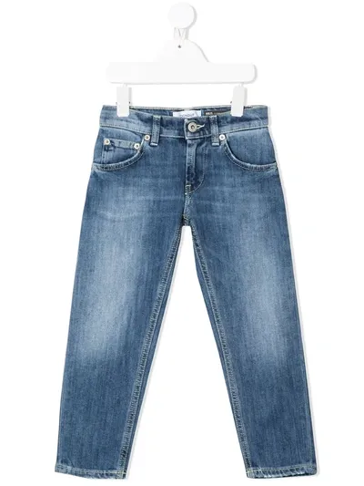 Dondup Kids' Stonewash Straight-leg Jeans In Blue