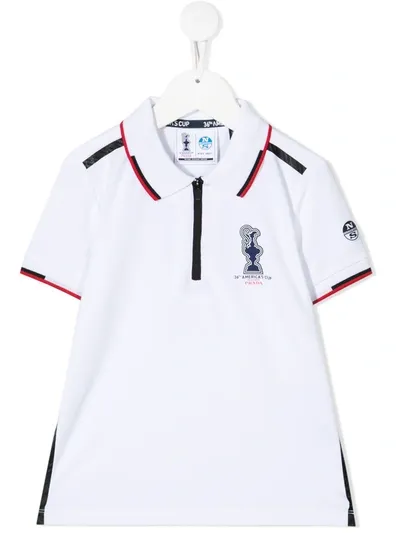 North Sails Teen Logo-print Polo Shirt In White