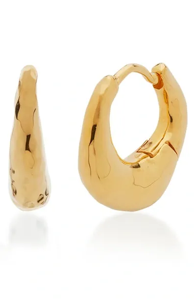 Monica Vinader Deia Huggie Hoop Earrings In Gold