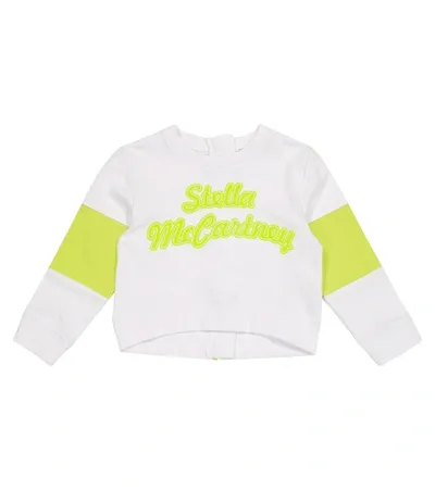 Stella Mccartney Kids' Logo Organic Cotton Sweatshirt In White