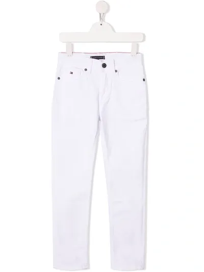 Tommy Hilfiger Junior Kids' Scanton Slim-fit Jeans In White