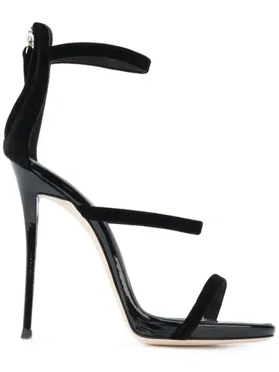 Giuseppe Zanotti Harmony Black Patent Leather Sandals