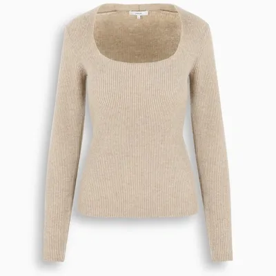 Vince Beige Cashmere Crewneck Sweater