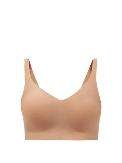 Commando Butter V-neck Modal-blend Bralette In Beige