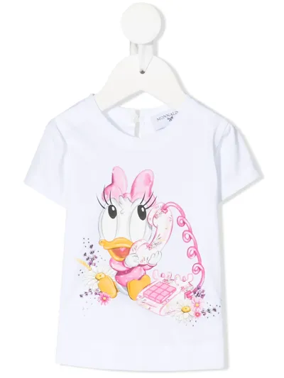 Monnalisa Babies' White T-shirt With Mullticolor Print