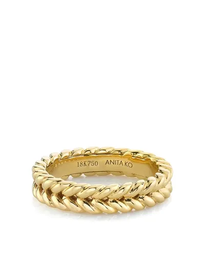 Anita Ko 18k Yellow Gold Braided Ring