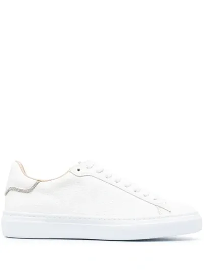 Fabiana Filippi Leather Lace-up Sneakers In White