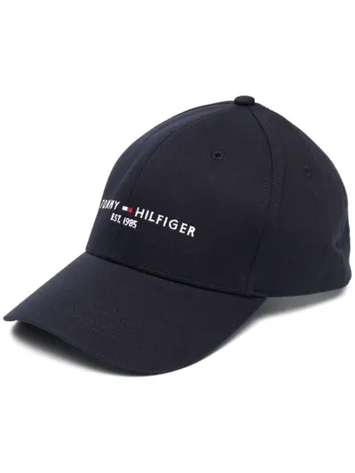 Tommy Hilfiger Logo-embroidered Cap In Navy