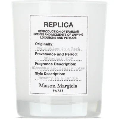 Maison Margiela Replica Springtime In The Park Candle, 5.82 oz In White