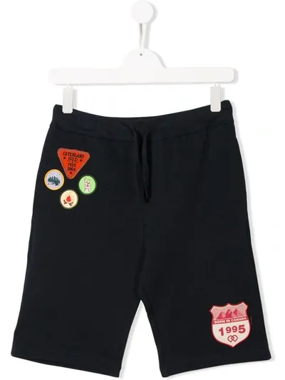 Dsquared2 Kids' Navy Badge Shorts In Blue