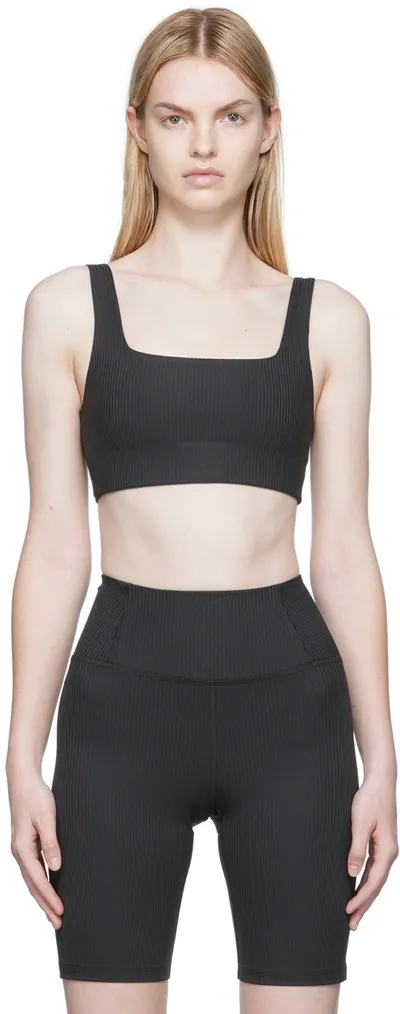 Girlfriend Collective Tommy Recycled-fibre Medium-impact Sports Bra In Black