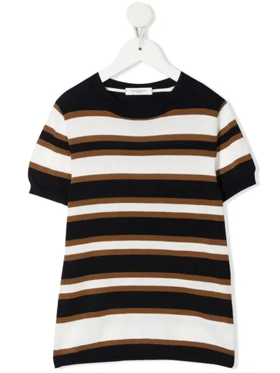 Paolo Pecora Teen Stripe-print T-shirt In Blue