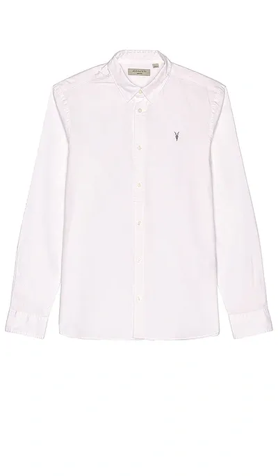 Allsaints Slim Fit Hawthorne Shirt In White