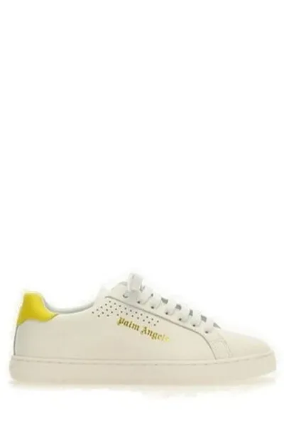 Palm Angels Tennis Logo-embossed Low-top Sneakers In White