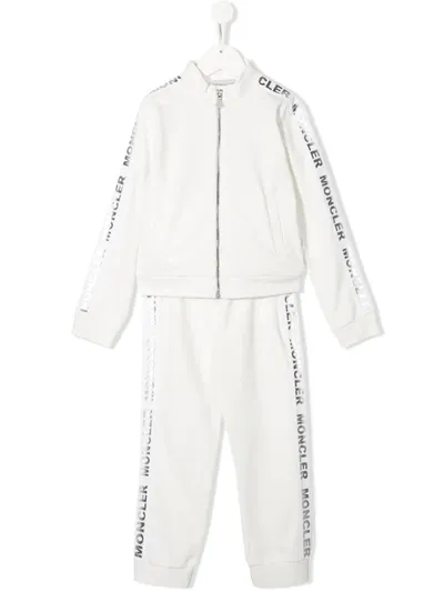 Moncler Kids' Logo-trim Tracksuit Set In White