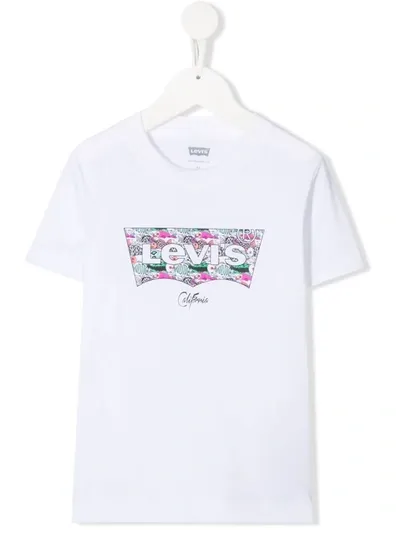 Levi's Teen Logo-print Cotton T-shirt In White