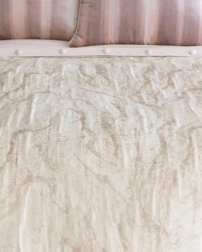 Eastern Accents Halo Oversized Queen Duvet Cover In Champagne