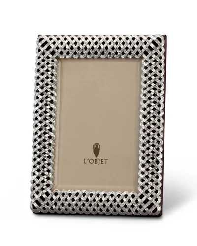 L'objet Platinum Braid 5" X 7" Picture Frame