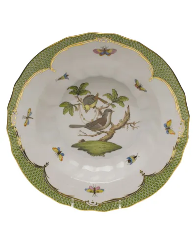 Herend Rothschild Bird Green Motif 01 Rim Soup Bowl