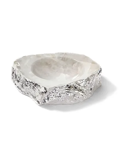 Anna New York Casca Crystal Bowl, Silver In Clear/ White  Silver