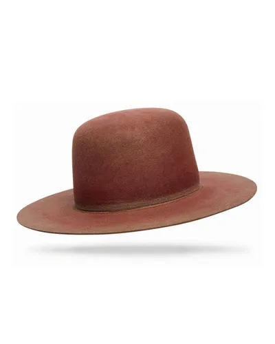 Worth & Worth By Orlando Palacios Men's Ombre Beaver Felt Fedora Hat In Red Ombre