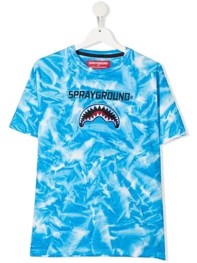 Sprayground Kid Teen Tie-dye Print T-shirt In Blue