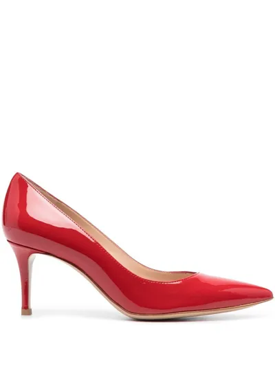 Gianvito Rossi Gianvito 85 Leather Pumps In Red