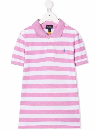 Ralph Lauren Kids' Polo Pony-embroidered Polo Shirt In Pink